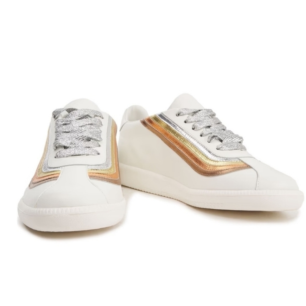 Zimmermann White And Gold Sneakers